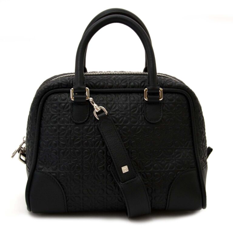 Loewe Amazona 75 Small Anagram Black Bag Labellov Buy and Sell ...