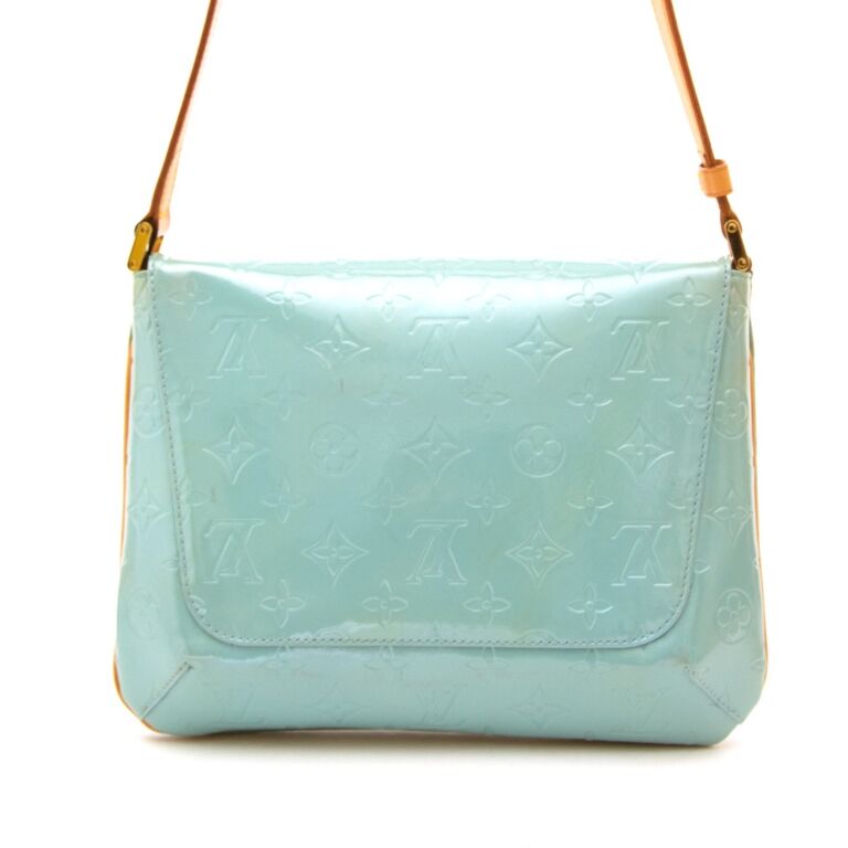 Louis Vuitton Baby Blue Monogram Vernis Thompson Street Bag - Yoogi's Closet