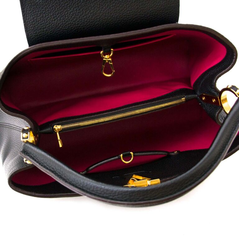 Capucines leather handbag Louis Vuitton Black in Leather - 35877162