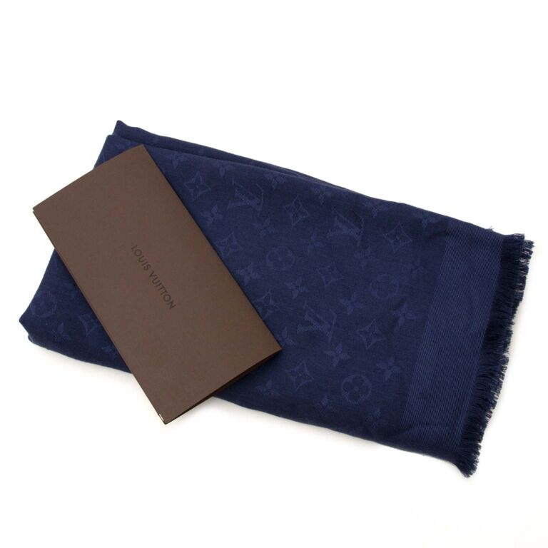 Louis Vuitton Monogram Classic Wool Scarf - Blue Scarves and Shawls,  Accessories - LOU807687