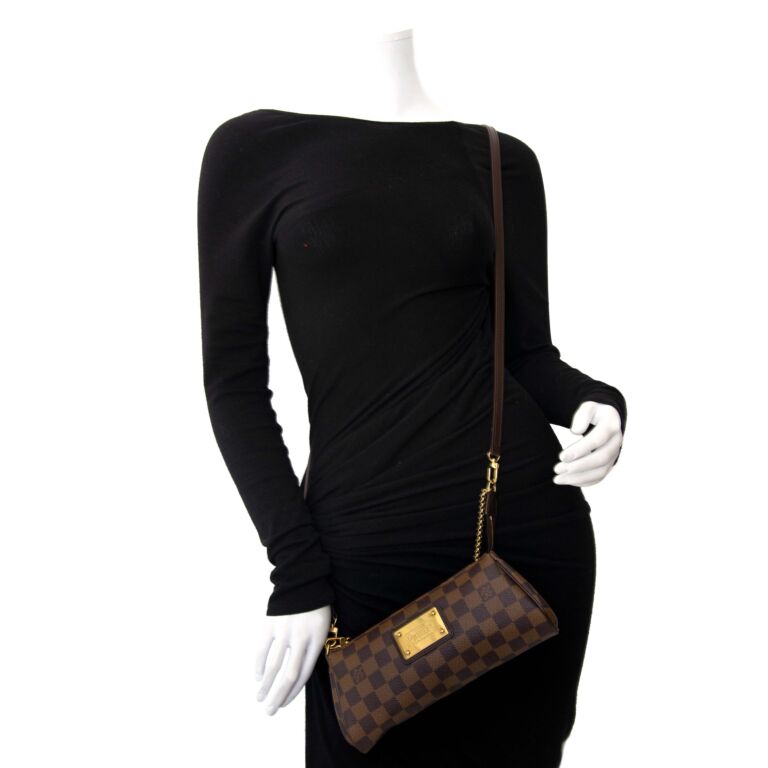 Louis Vuitton Damier Ebene Eva Clutch Bag (2009) For Sale at 1stDibs