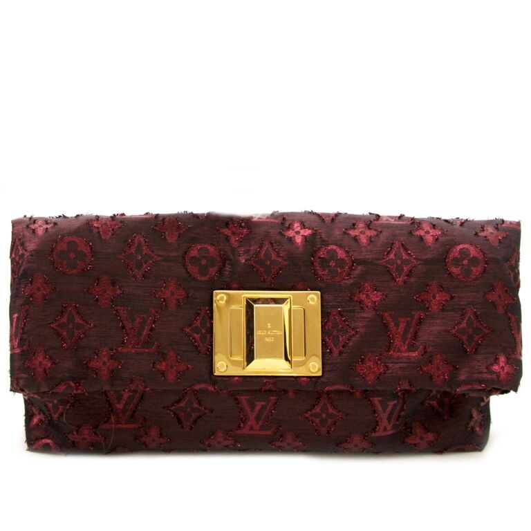 LOUIS VUITTON ALTAIR MON LUREX BORDEAUX BOXED W/RECEIPT EXCELLENT CLUTCH  HANDBAG