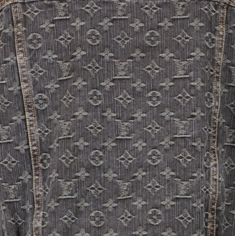 Louis Vuitton Monogram Padded Denim Jacket 1AATPN 1AATPO, Blue, 46