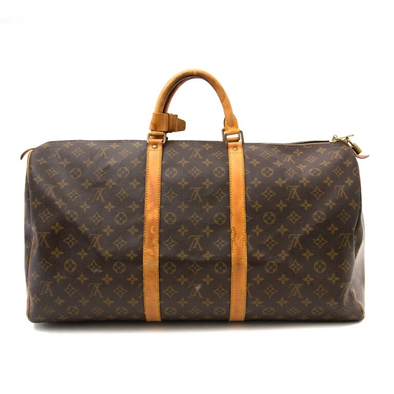 [AUTHENTIC, PRE-OWNED] Louis Vuitton Monogram Keepall Bandouliere 55 duffle  bag
