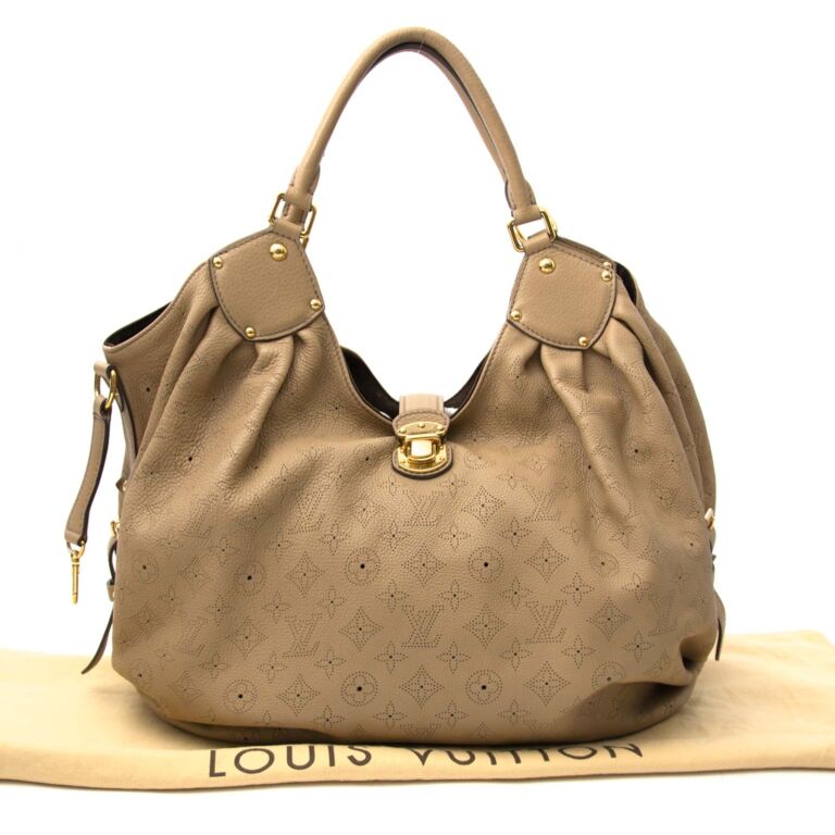 Louis Vuitton Mahina Hobo L Large Taupe Monogram Perforated 5lz1812 Beige  Leather Shoulder Bag, Louis Vuitton