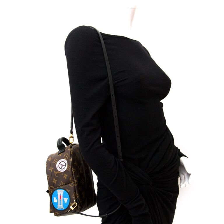 Louis Vuitton Palm Springs Shoulder Bag Rare Mini Backpack Black