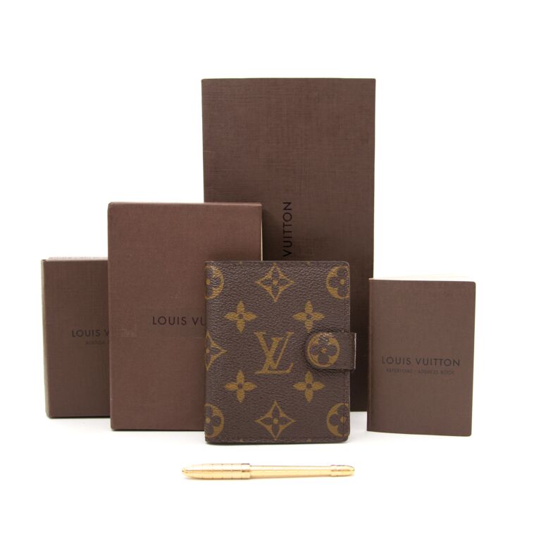 Louis Vuitton Monogram Agenda / Address Book Set + Pen