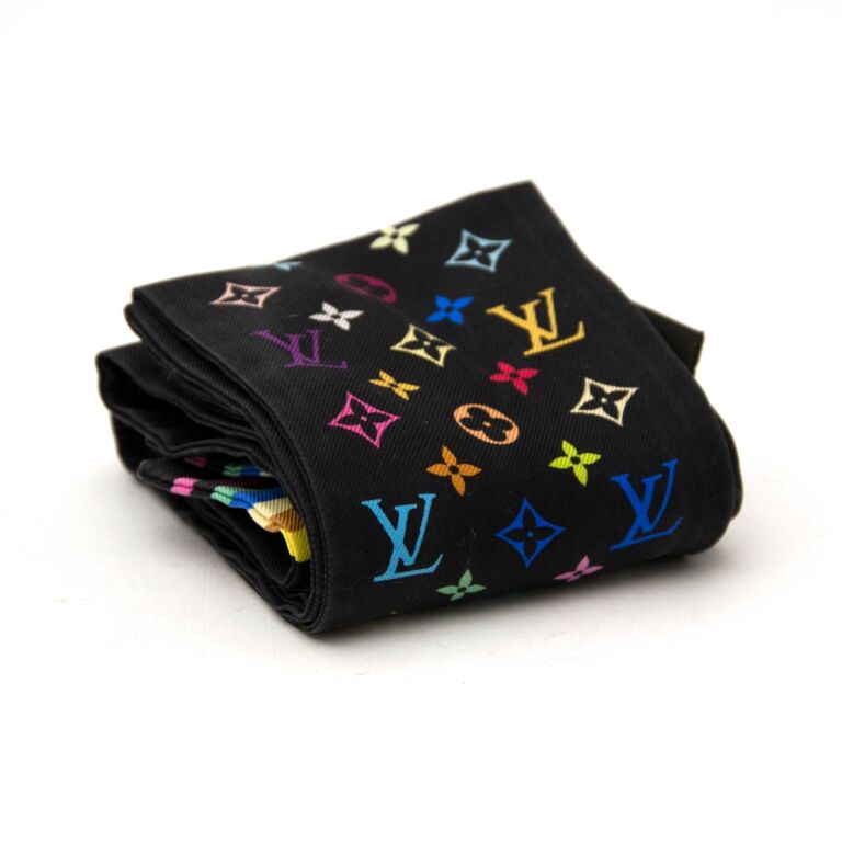 LOUIS VUITTON Bandos Scarf Scarves & Wraps 100% silk Black/multicolor –  Japan second hand luxury bags online supplier Arigatou Share Japan