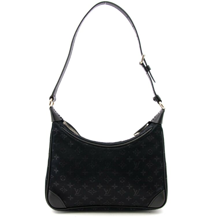 Louis Vuitton Black Monogram Satin Shine Mini Papillon 1122lv8