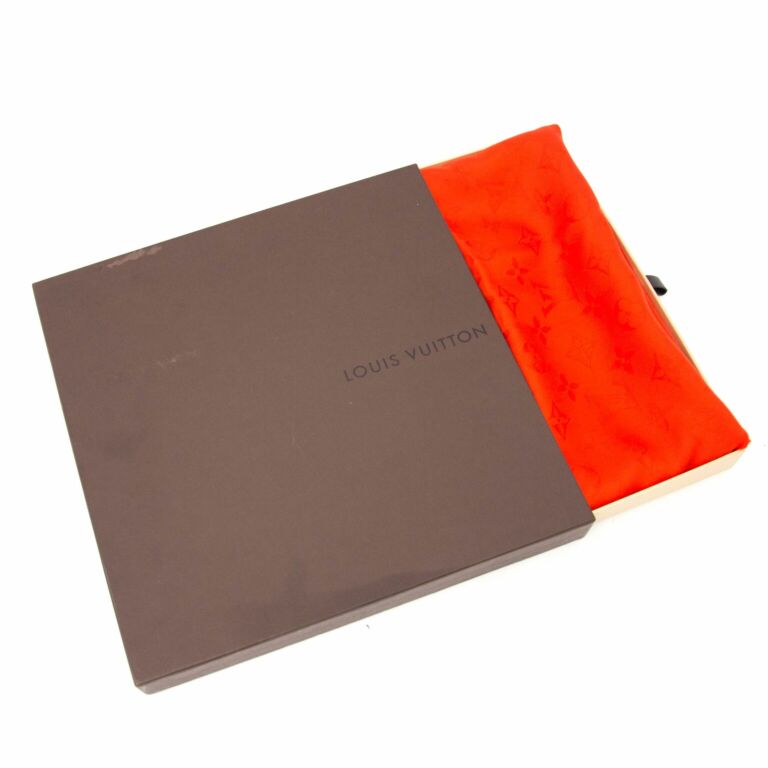 Louis Vuitton Orient Orange Monogram Scarf ○ Labellov ○ Buy and