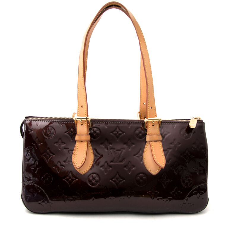 LOUIS VUITTON Rosewood Monogram Vernis Shoulder Bag Amarante