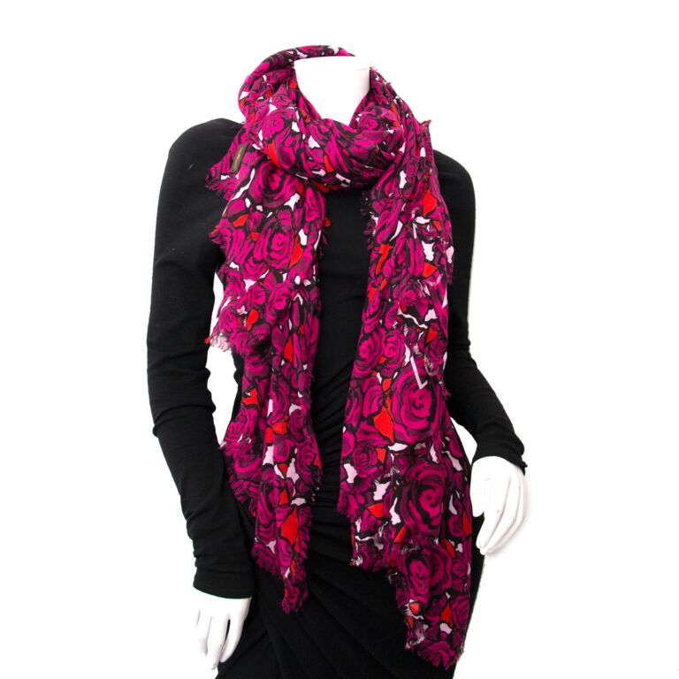 F/W 2008 Louis Vuitton x Sprouse Silk Roses Graffiti Scarf