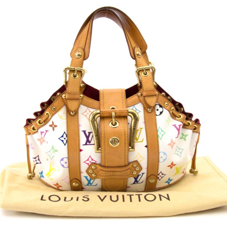Louis Vuitton White Monogram Multicolor Theda GM Bag ○ Labellov ○ Buy and  Sell Authentic Luxury
