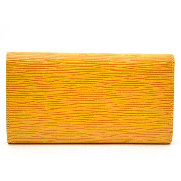 louis vuitton yellow epi wallet