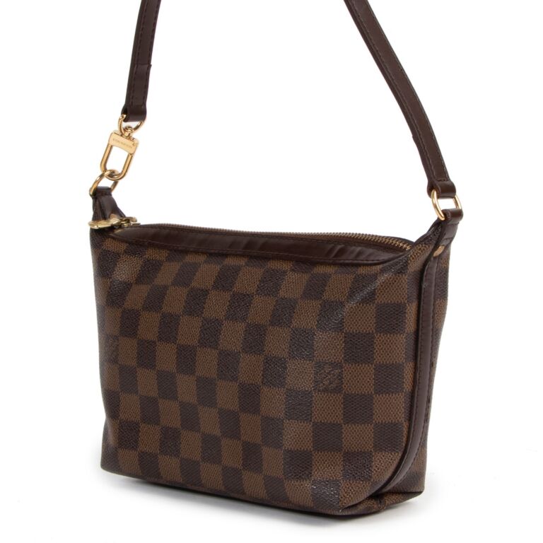 LOUIS VUITTON Damier Ebene Canvas Illovo MM Bag with Crossbody