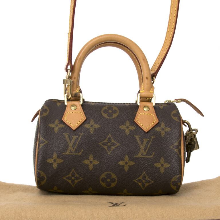 Louis Vuitton Monogram Vintage Nano Speedy With Lock and Key