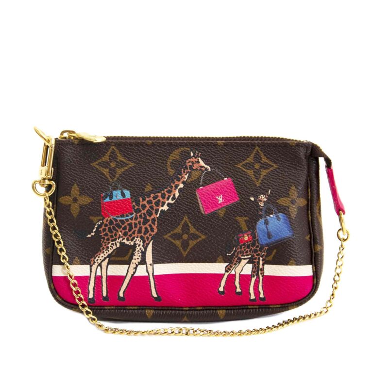 Labellov Louis Vuitton Mini Pochette Accessoire Giraffe Xmas Limited Edition Buy And Sell Authentic Luxury