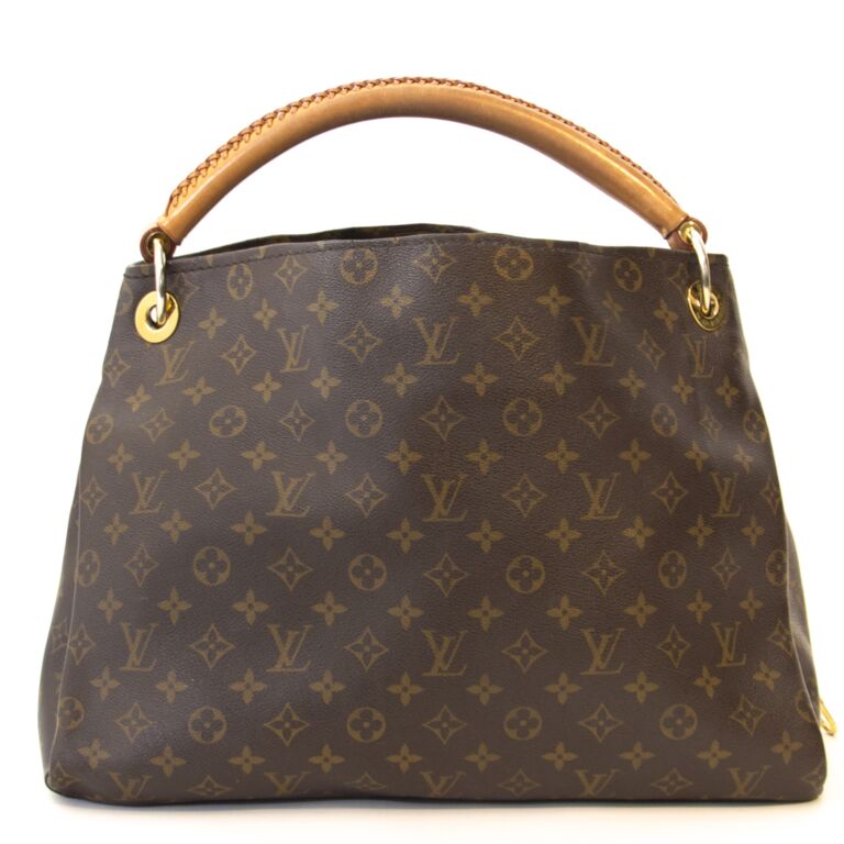 Artsy MM Shoulder bag in Monogram Coated Canvas, Gold Hardware