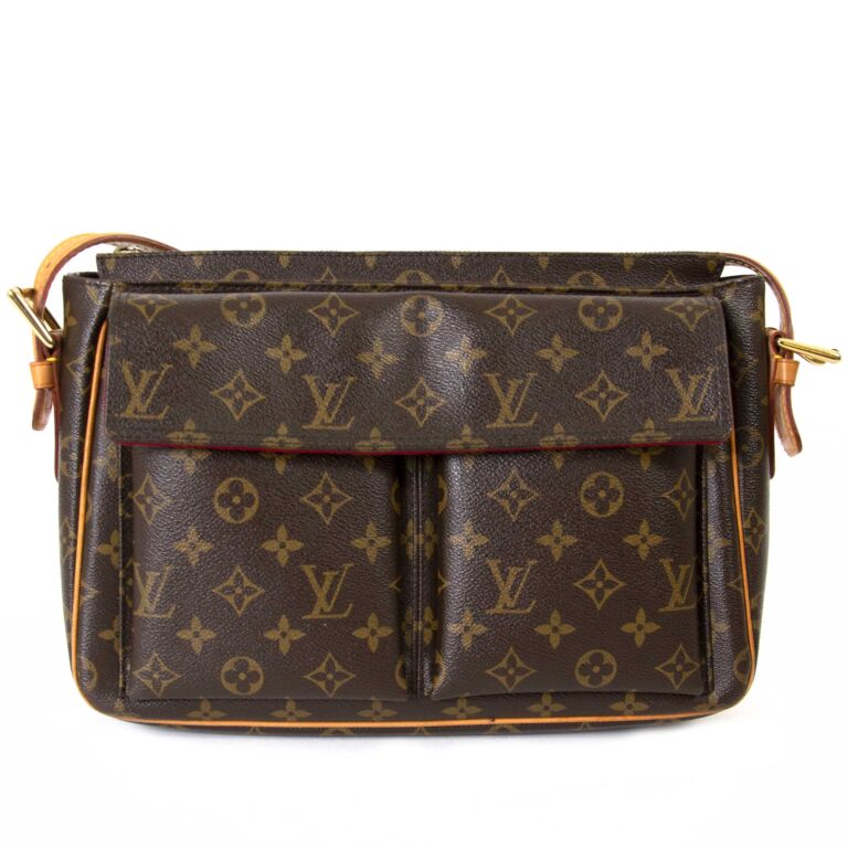 Louis Vuitton Viva-Cite PM Crossbody Bag Monogram Canvas Brown Flap Pocket