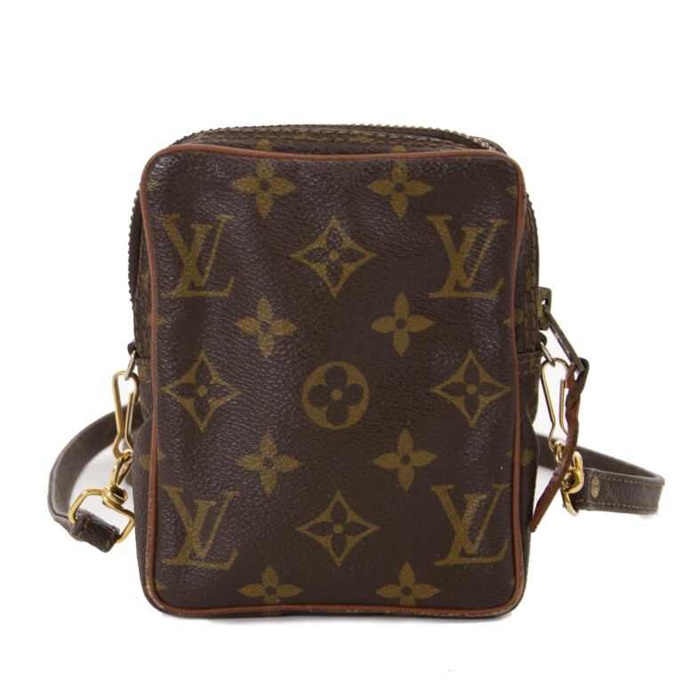 Louis Vuitton Camera Mini Pm Small Lv Shoulder Travel Brown Monogram Canvas  Cross Body Bag