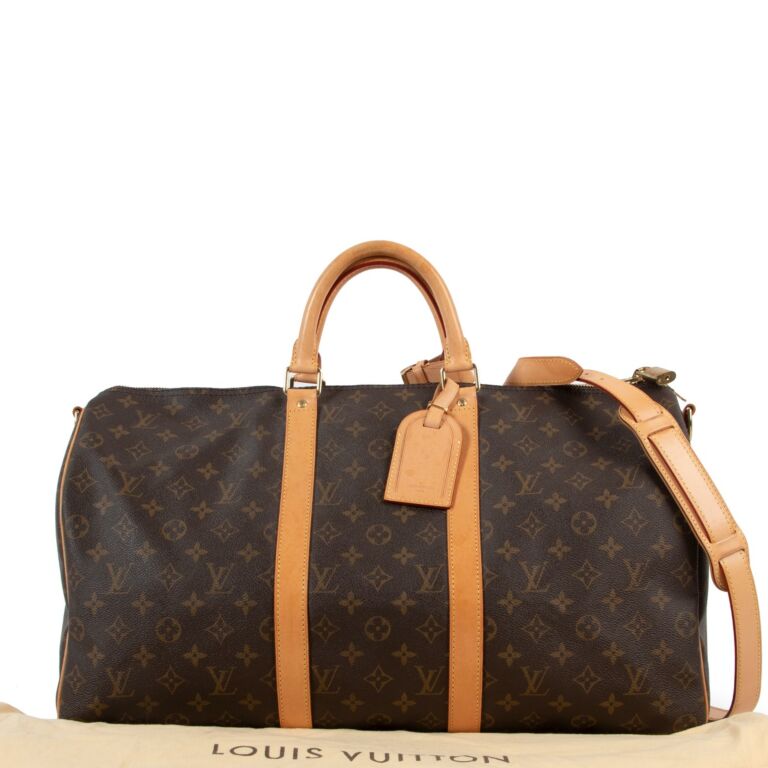 Louis Vuitton Keepall 50 Monogram Canvas Bandouliere Travel Bag LV-0829N-0001  at 1stDibs