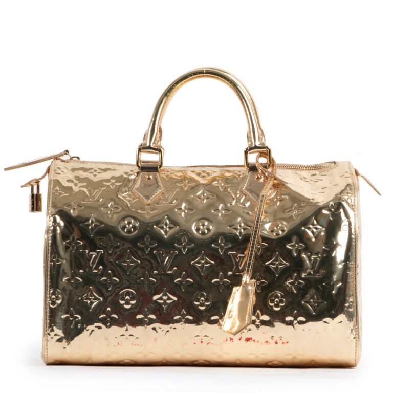 Gold metallic louis cheap vuitton bag