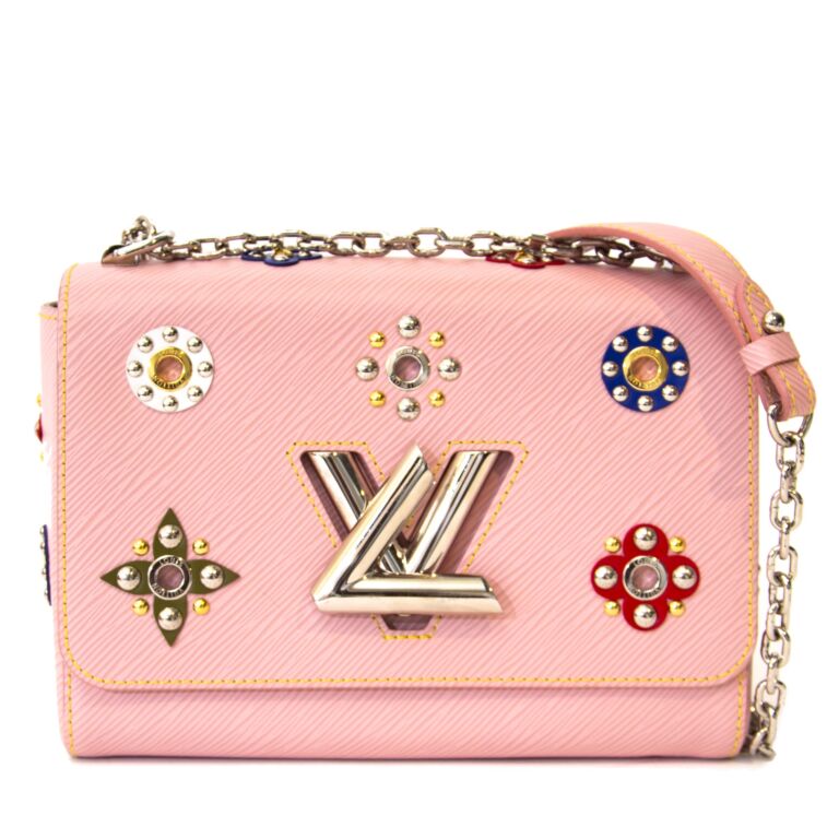 LOUIS VUITTON Twist MM Rose Blossom Epi Metallique