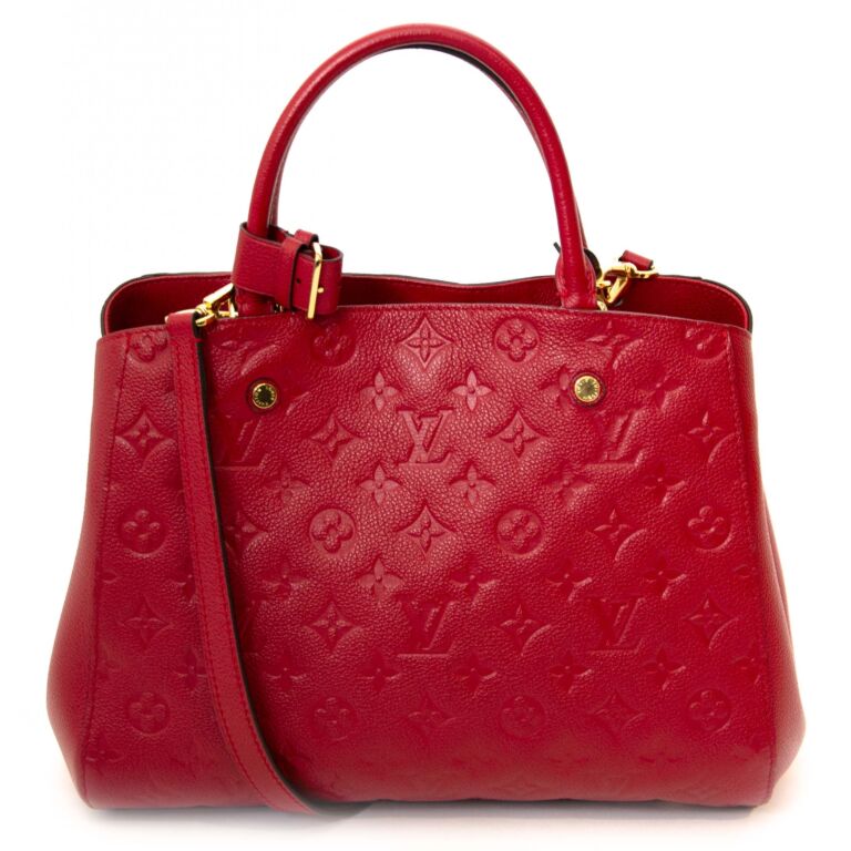 red and monogram louis vuittons handbags