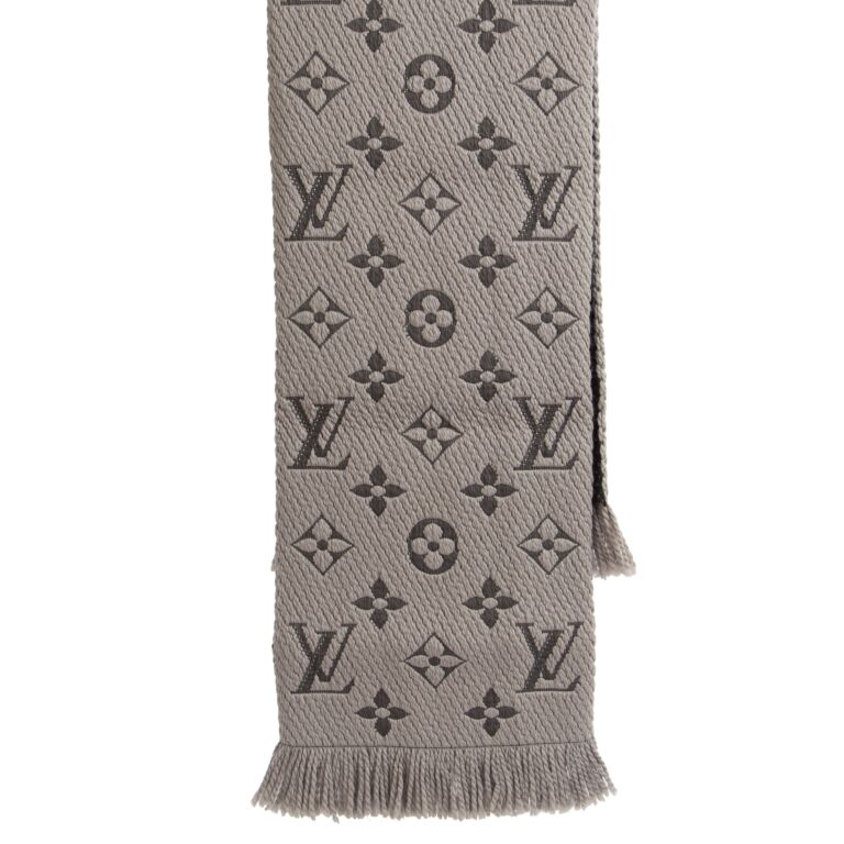 Logomania wool scarf Louis Vuitton Grey in Wool - 13598030