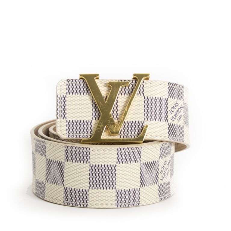 Louis Vuitton Essential V Damier Ebene Canvas Belt - size 80 ○ Labellov ○  Buy and Sell Authentic Luxury