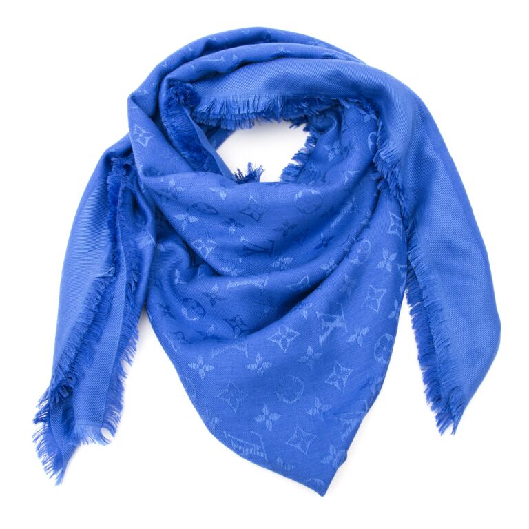 vuitton blue scarf