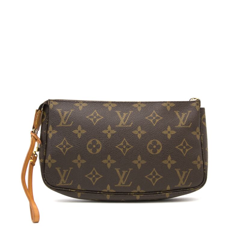 LOUIS VUITTON Pochette Accessoires Monogram Canvas Pouch Bag Brown-US