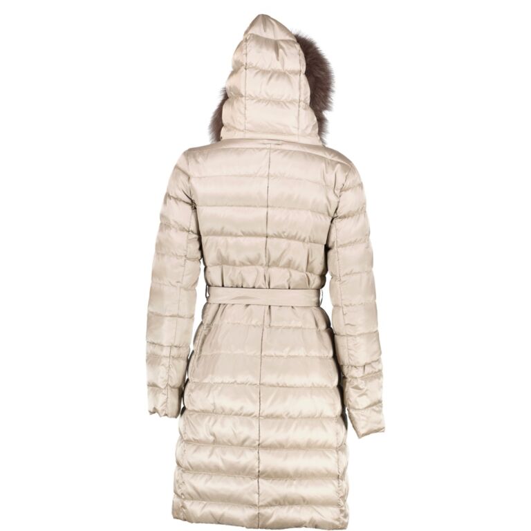Max Mara Silver Blue Reversible Padded Coat Size 34 Labellov