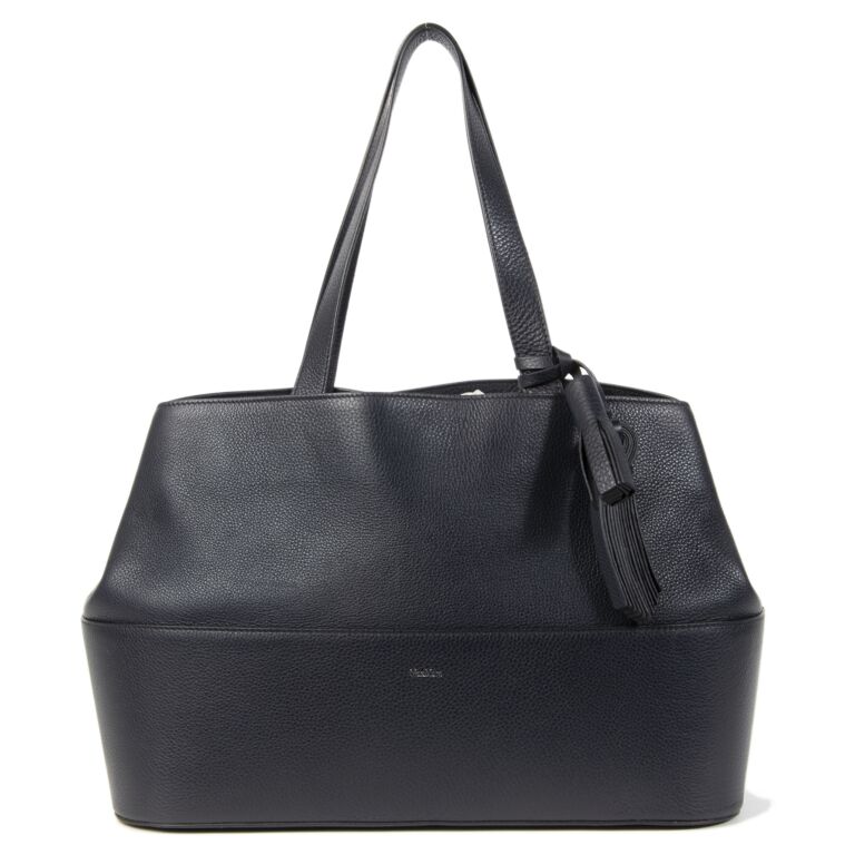 Max Mara Dark Blue Tote Labellov Buy and Sell Authentic Luxury