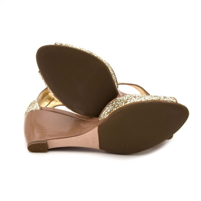 Never Worn* Miu Miu Glitter Wedge Sandals - size 39,5