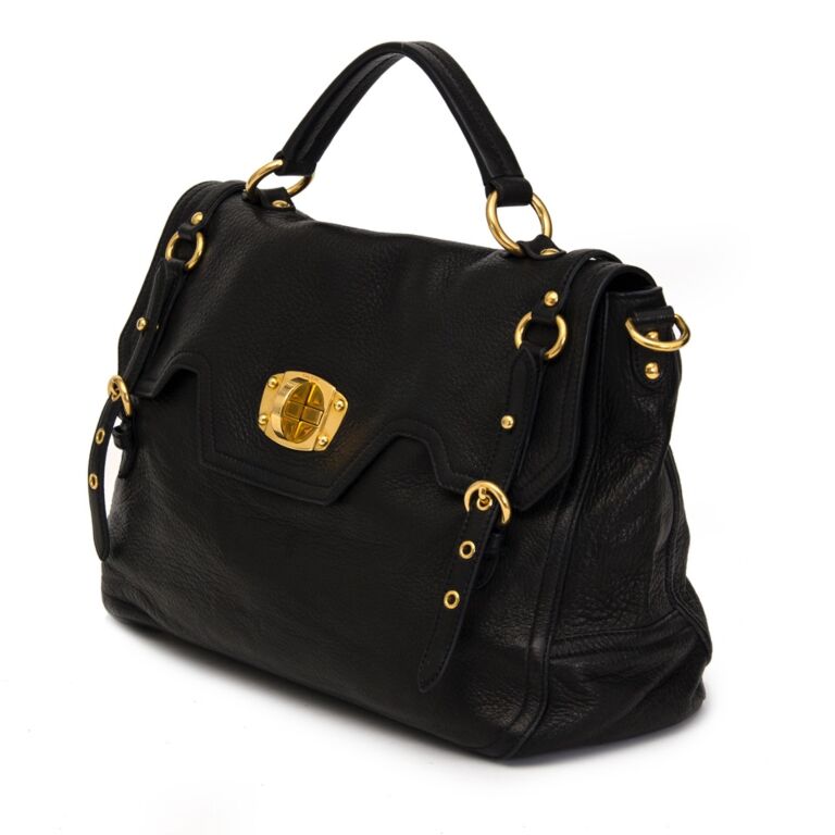 Miu Miu Black Top Handle Bag ○ Labellov ○ Buy and Sell