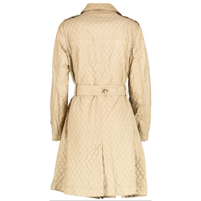 Moncler Beige Quilted Aglae Trench Coat ○ Labellov ○ Buy