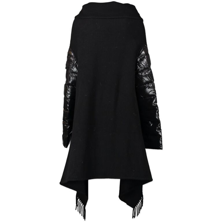 Moncler Black Mantella Cape Jacket Labellov Buy and Sell Authentic Luxury