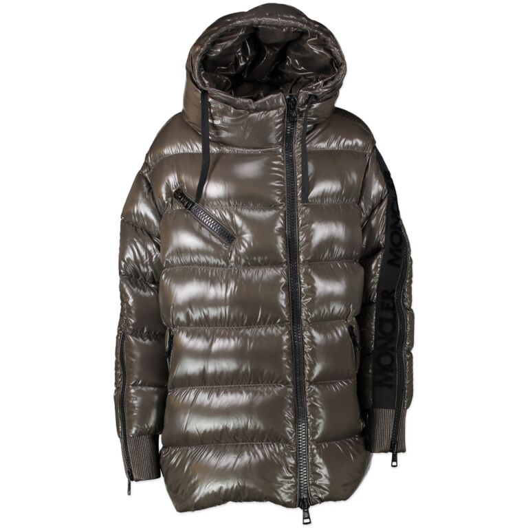 Moncler Genius Khaki Logo Puffer Coat - size 4 Labellov Buy and Sell ...