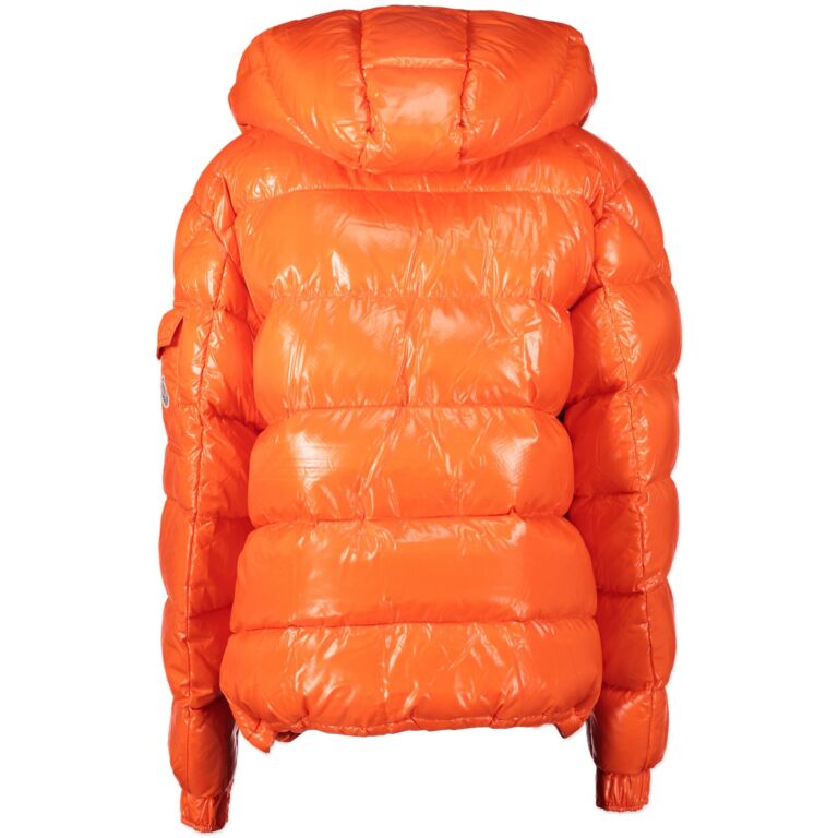 Orange moncler bubble coat hot sale
