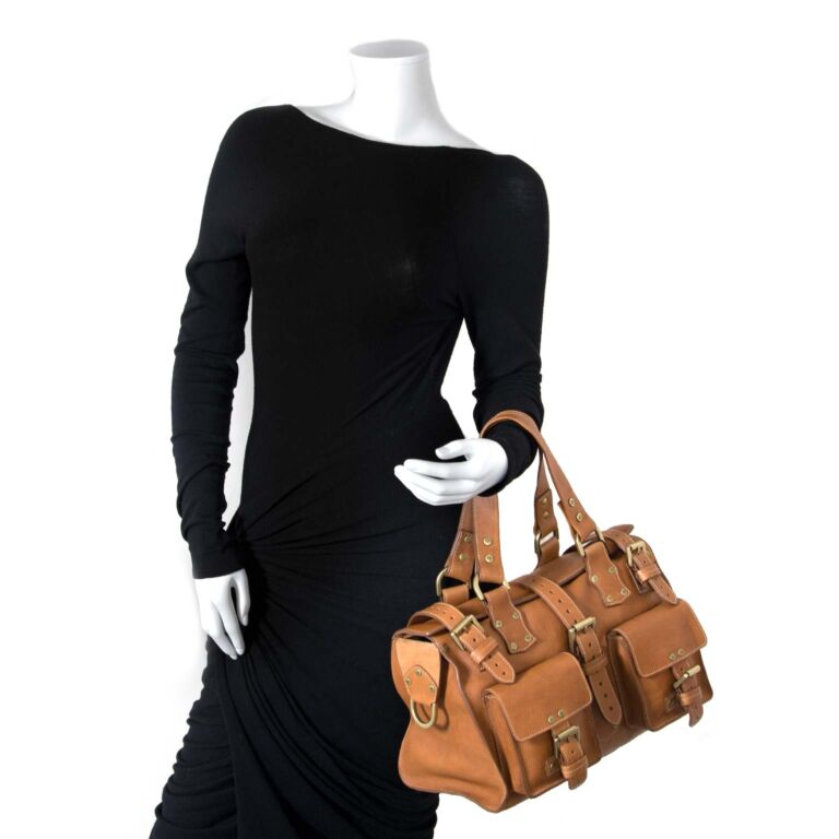 RARE Vintage Mulberry Roxanne Bag In Black Thick Leather