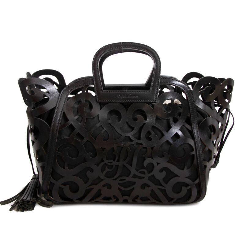 ralph lauren vachetta scroll tote