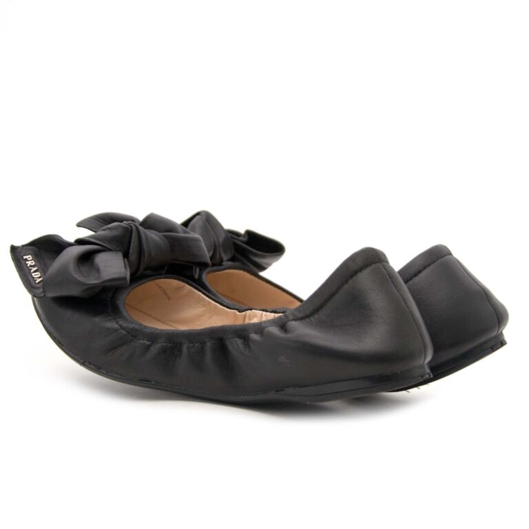 prada ballet flats with bow