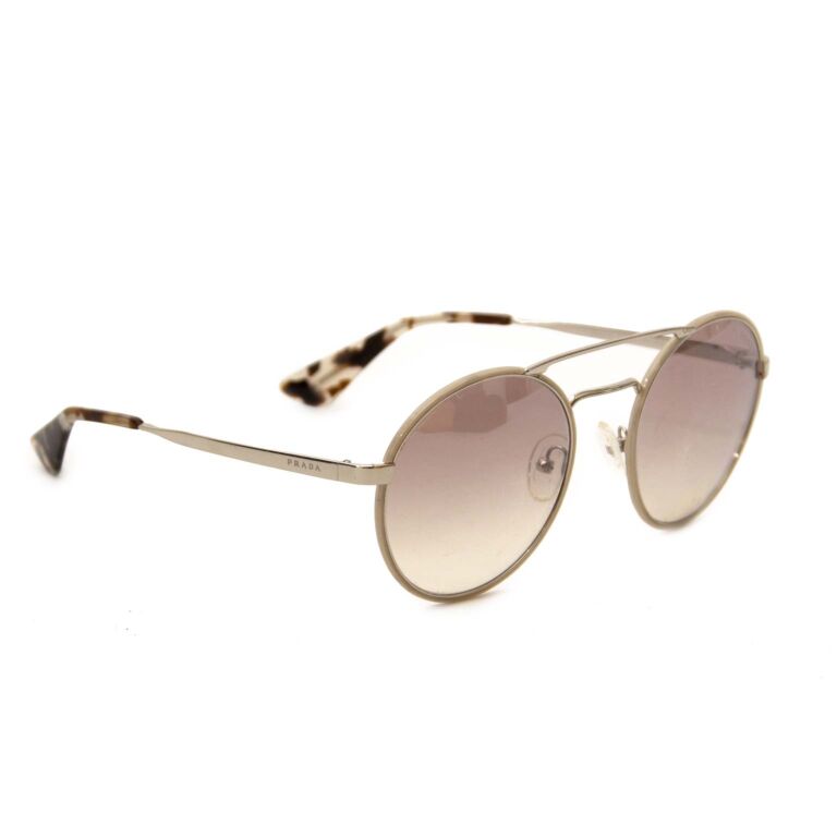 Prada Double Bridge Metal Round Sunglasses ○ Labellov ○ Buy and Sell Authentic Luxury Prada Double Bridge Metal Round Sunglasses ○ Labellov ○ Buy and Sell Authentic Luxury