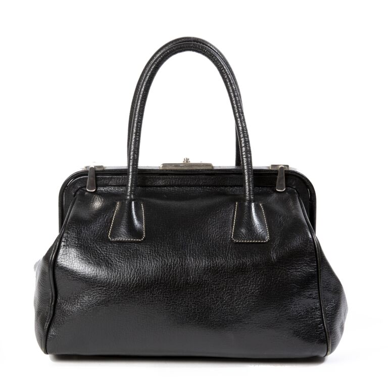 Prada Black Doctor s Bag Labellov Buy and Sell Authentic Luxury