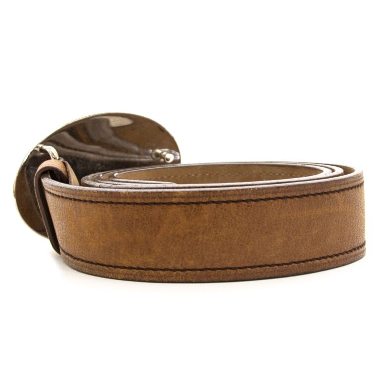 ベルト PRADA BROWN LEATHER BELT Leather belt Prada Brown size 80 cm in Leather - 45092457