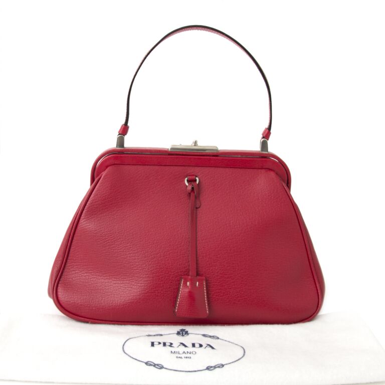 Vanity case Prada Red in Cotton - 36777828