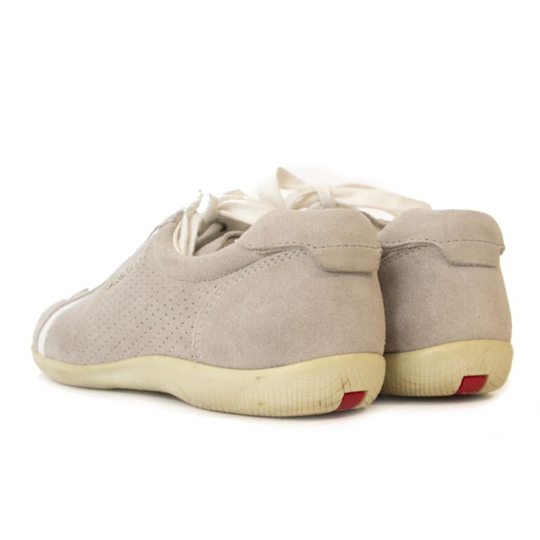 Prada Grey Suede Sneakers - Size  ○ Labellov ○ Buy and Sell Authentic  Luxury