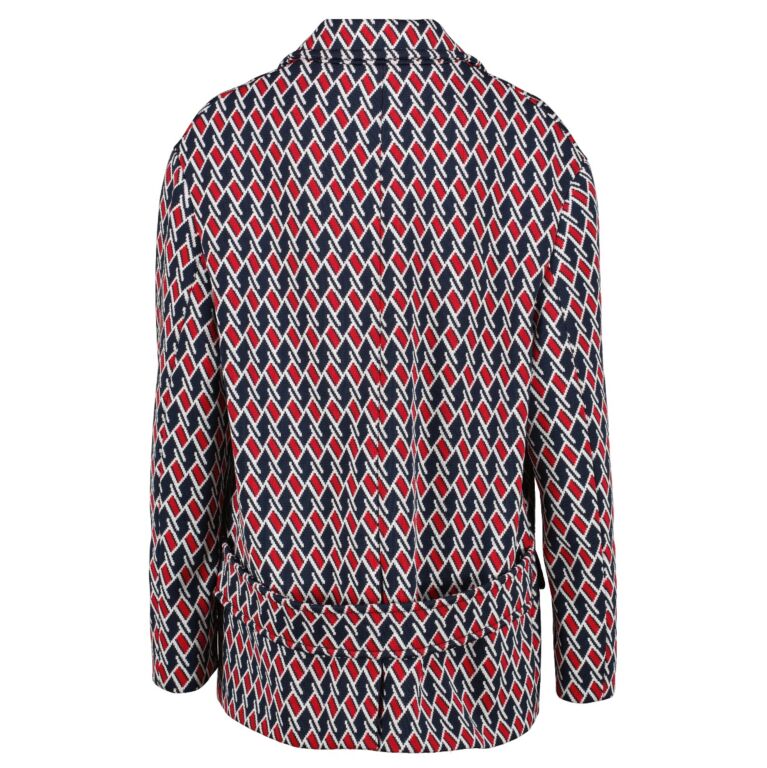 Prada Blue and Red Printed Jacket - size IT42 ○ Labellov