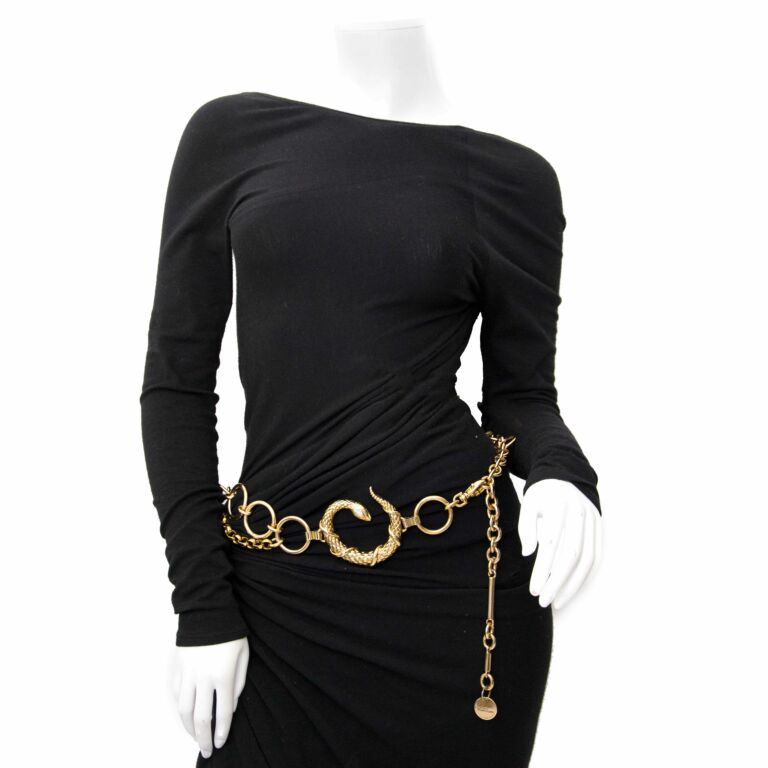 Roberto Cavalli Gold Snake Chain Belt ○ Labellov ○ Buy and